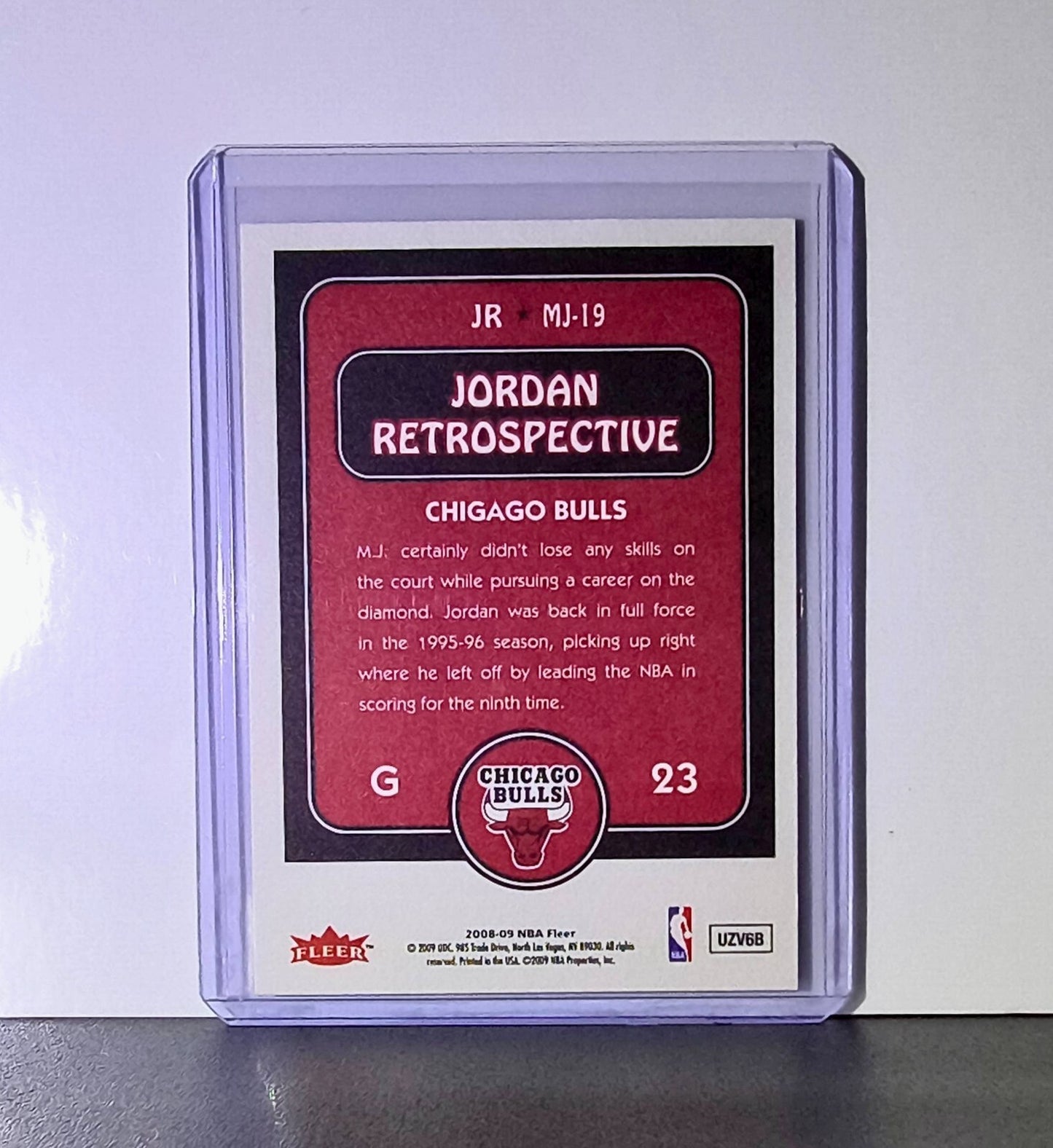Michael Jordan 2008-09 Fleer Jordan Retrospective #MJ-19 Card Chicago Bulls