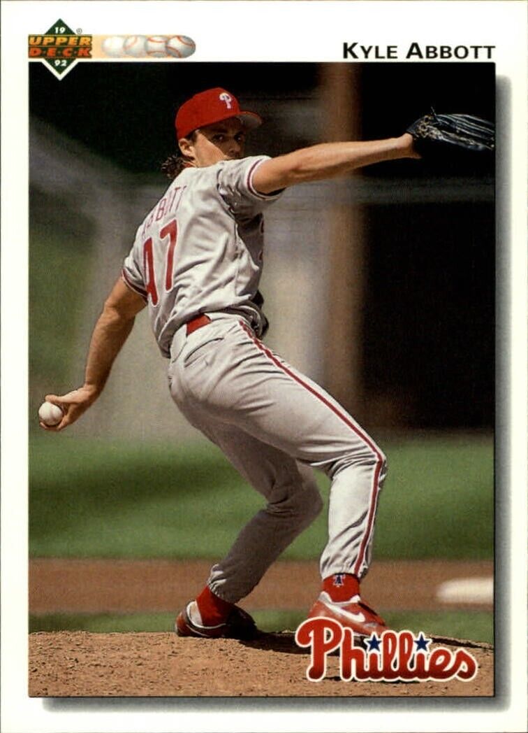 Kyle Abbott 1992 Upper Deck MLB #754 Baseball Card Philadelphia Phillies