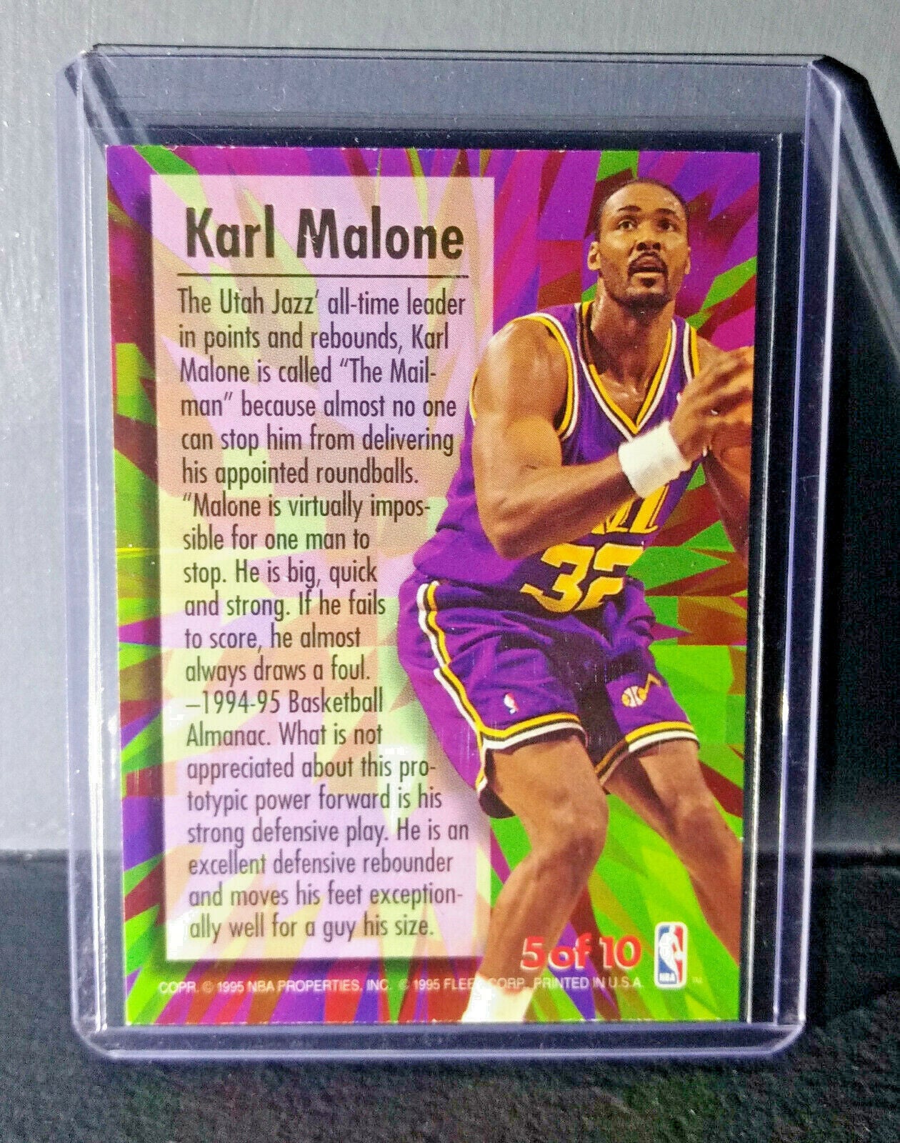 1995-96 Karl Malone Fleer Ultra Ultra Power #5 Basketball Card