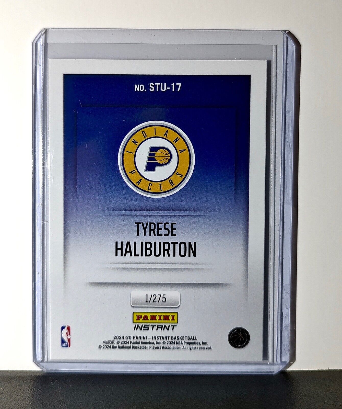 Tyrese Haliburton 2024-25 Panini NBA Studio #17 Card Indiana Pacers 1/275