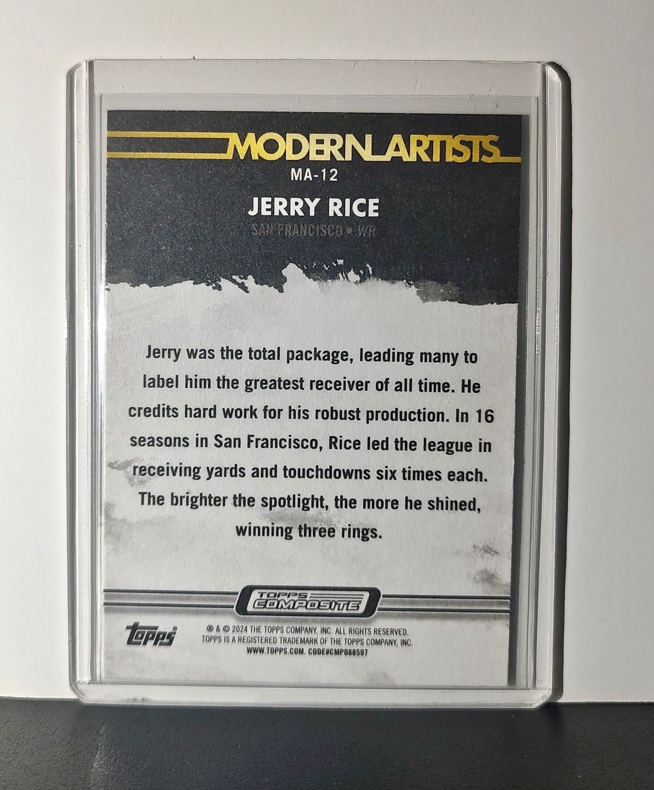 Jerry Rice 2023 Topps Gallery Modern Artists NFL #MA-12 Card San Francisco 49ers