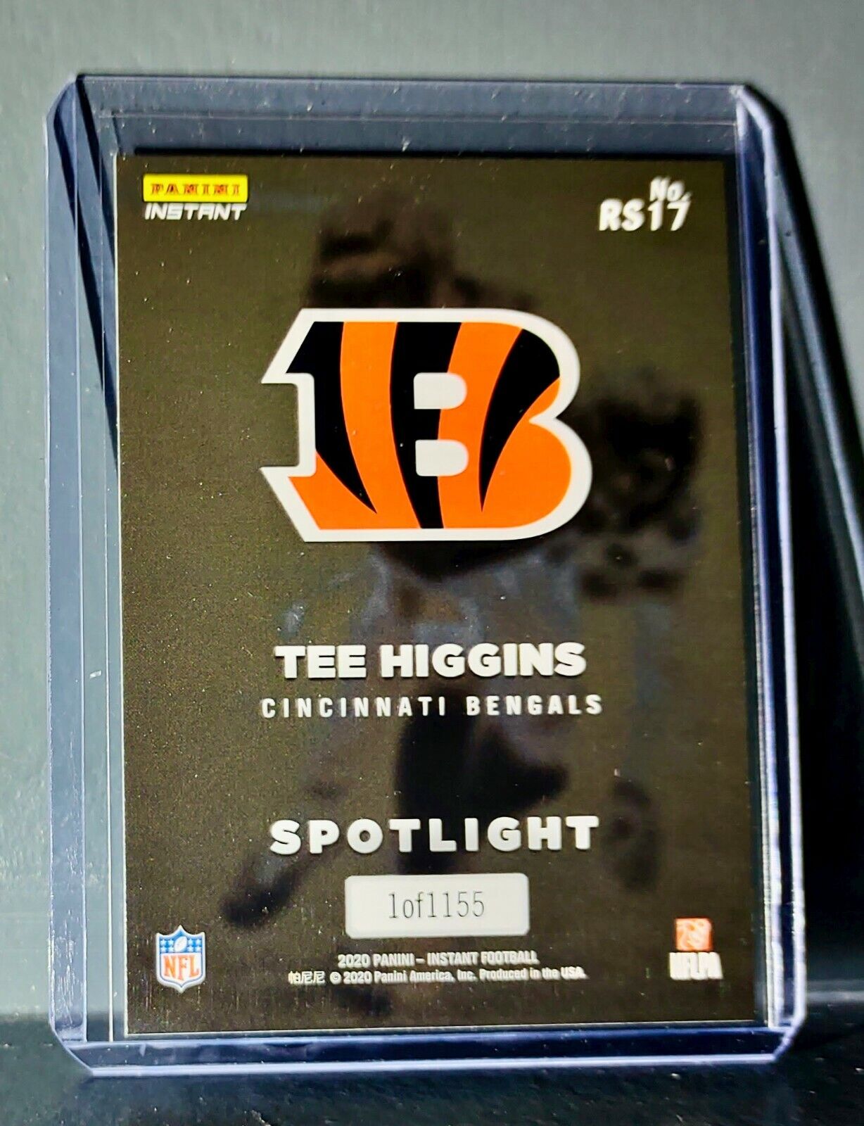 Tee Higgins 2020 Panini NFL Rookie Spotlight #17 Football Card 1 of 1155