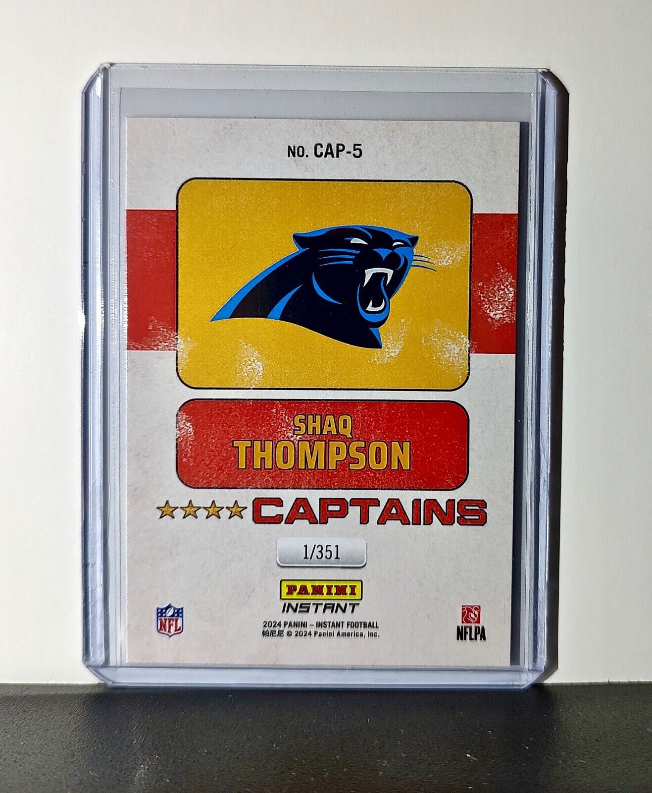 Shaq Thompson 2024 Panini Captains NFL #5 Card Carolina Panthers 1/351