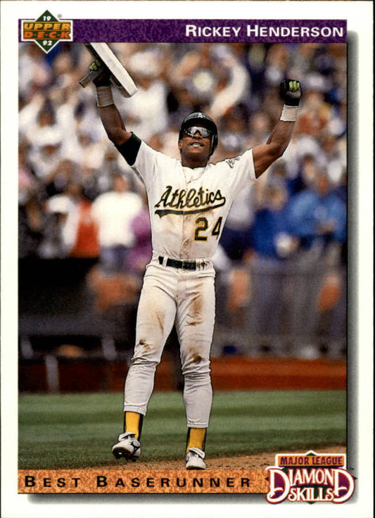 Rickey Henderson 1992 Upper Deck MLB #648 DS Baseball Card Oakland Athletics