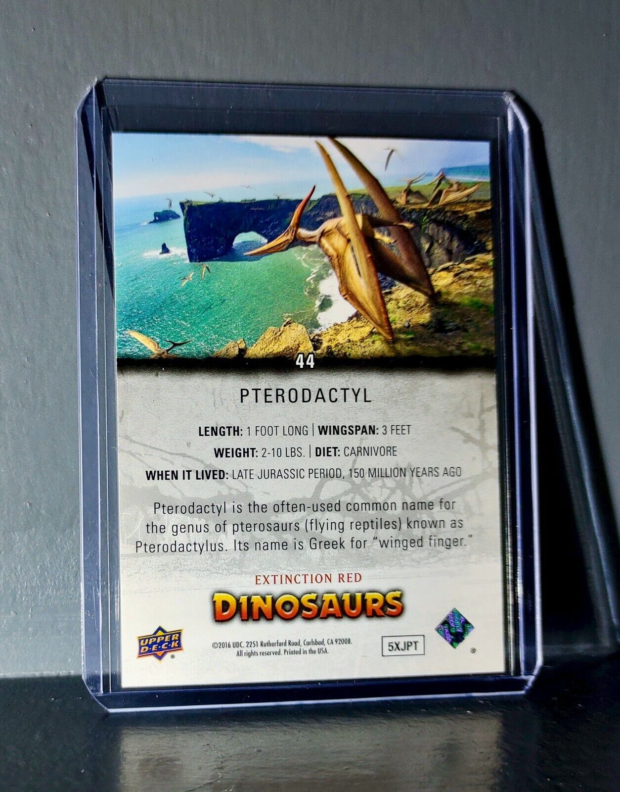 2015 Upper Deck Dinosaurs Pterodactyl Extinction Red Parallel #44 Card