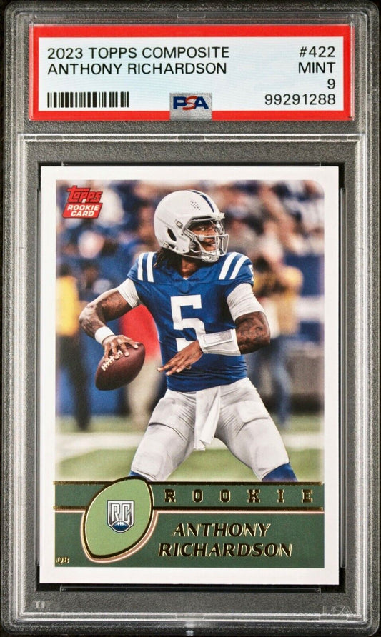 Anthony Richardson 2023 Topps Rookie NFL #422 Football Card PSA 9 Mint