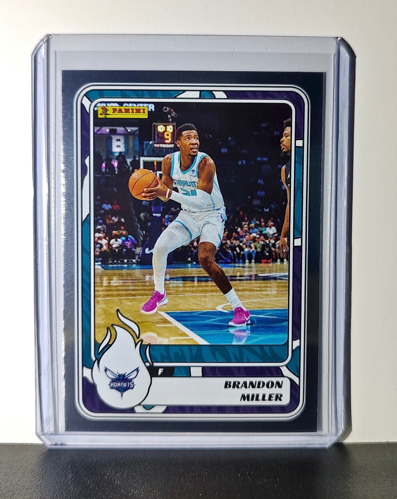 Brandon Miller Rookie 2024-25 Panini NBA #21 Foil Sticker Card Charlotte Hornets