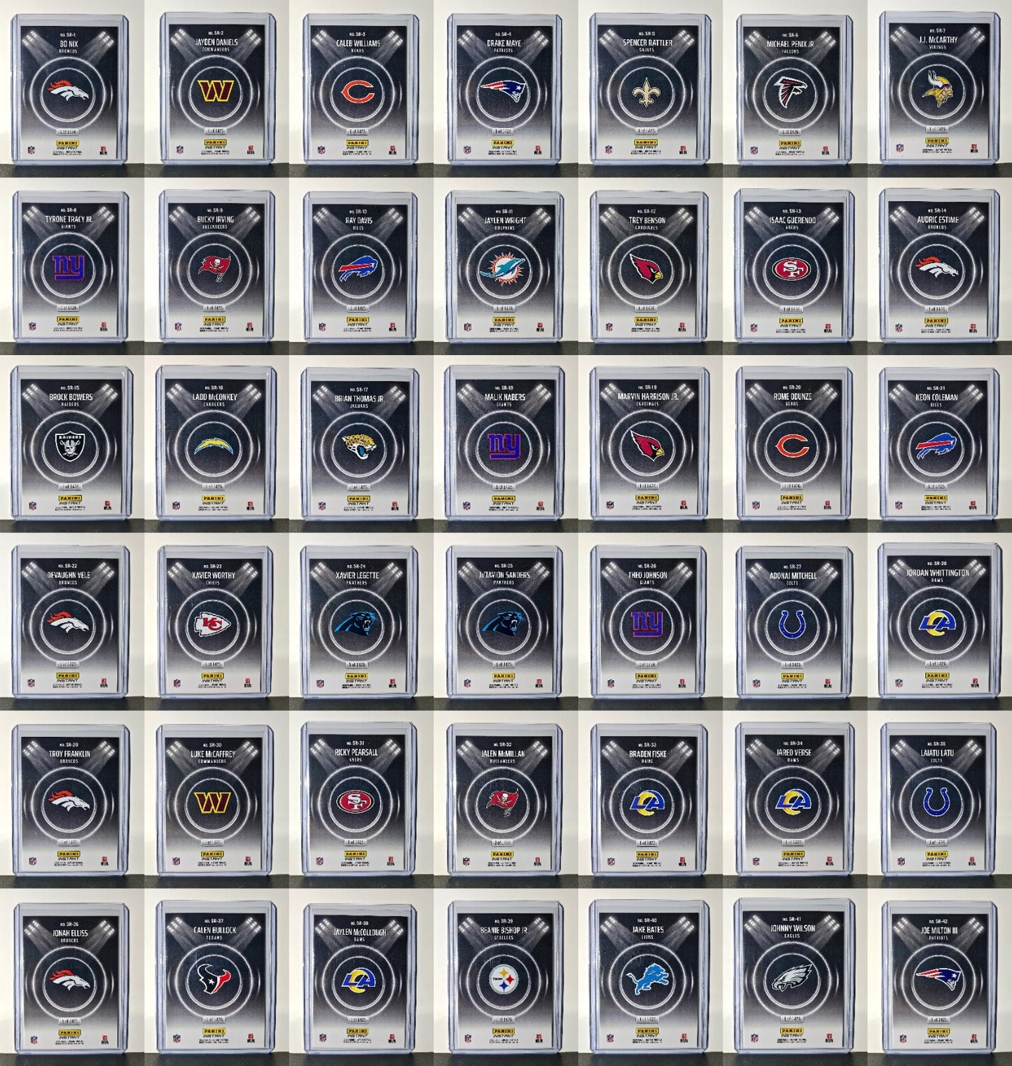 2024 Panini Instant NFL Spotlight Rookies Complete 42 Card Football Set 1/1426