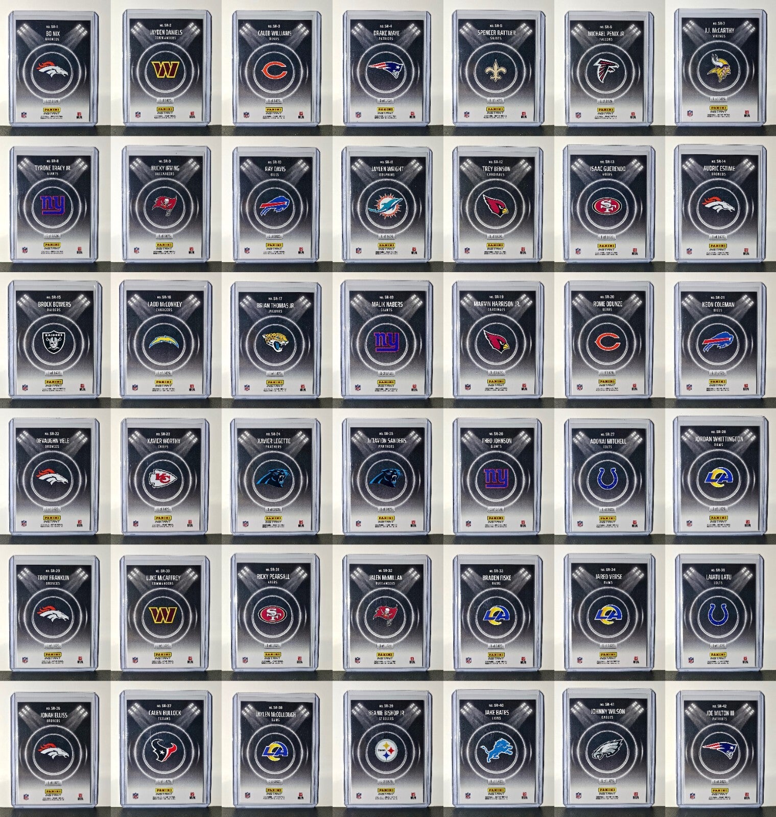 2024 Panini Instant NFL Spotlight Rookies Complete 42 Card Football Set 1/1426