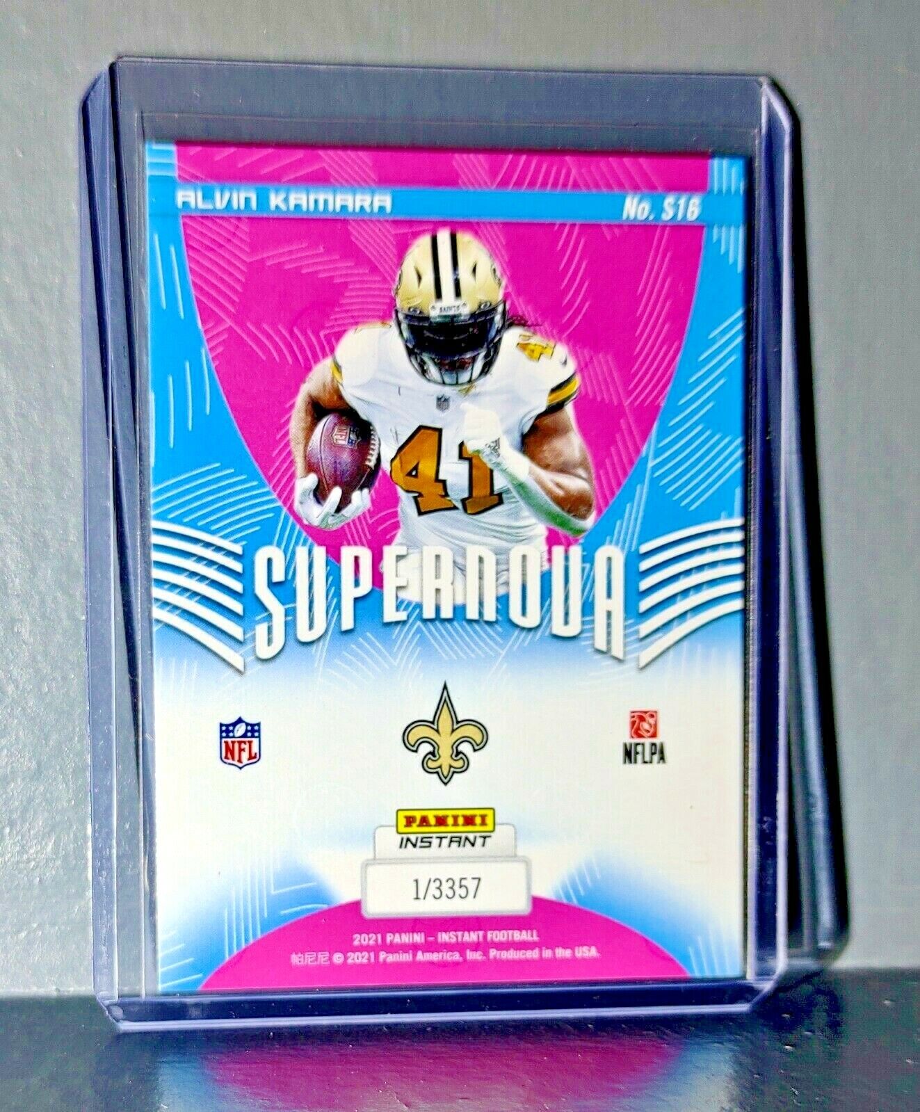 Alvin Kamara 2021 Panini NFL Instant Supernova #16 Football Card 1 of 3357