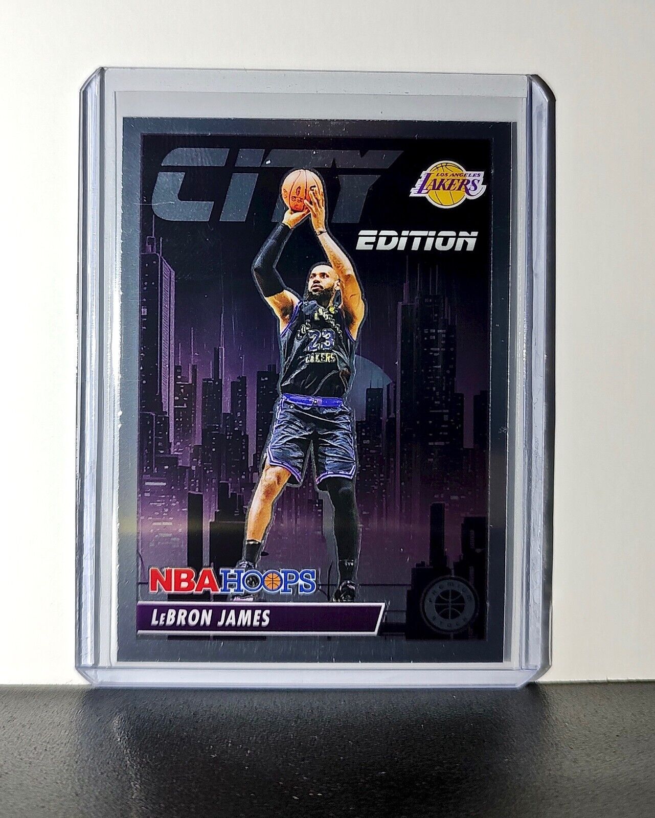 Lebron James 2023-24 Panini Premium Stock NBA Hoops City Edition #15 Card Lakers