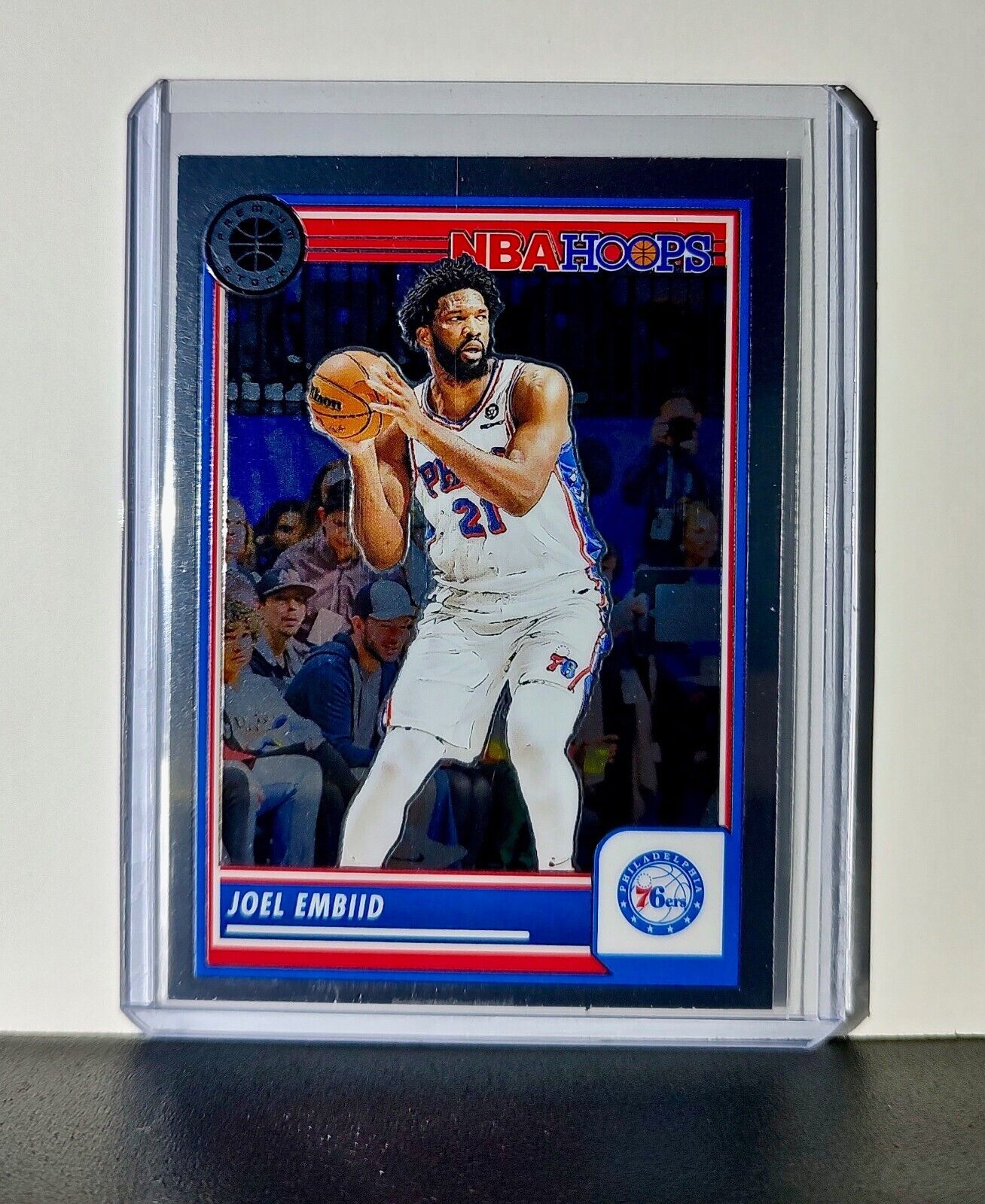 Joel Embiid 2023-24 Panini Premium Stock NBA Hoops #271 Card Philadelphia 76ers