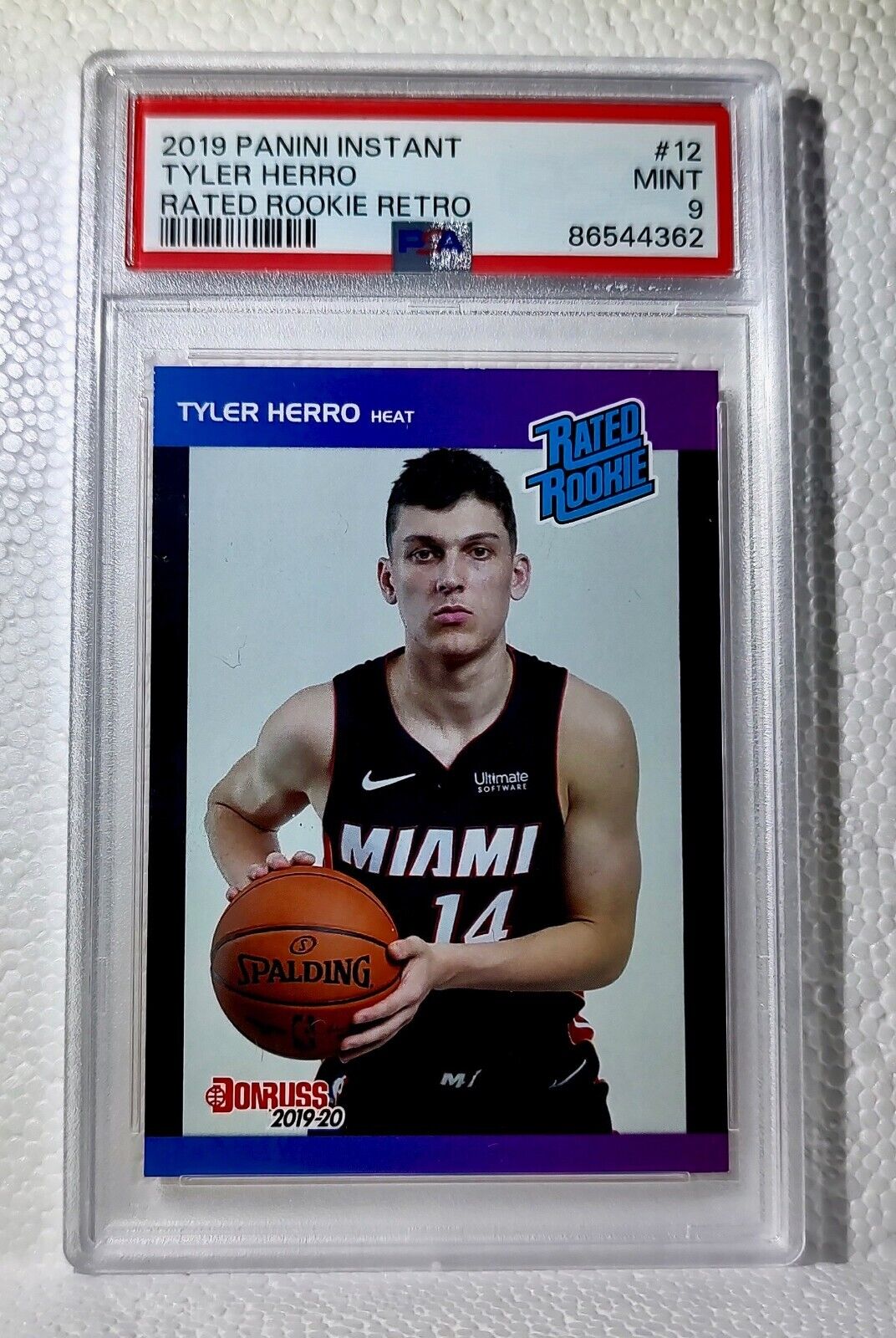 Tyler Herro 2019-2020 Panini NBA Heat #255 Rookie Card 1 of 303 PSA 9 MINT