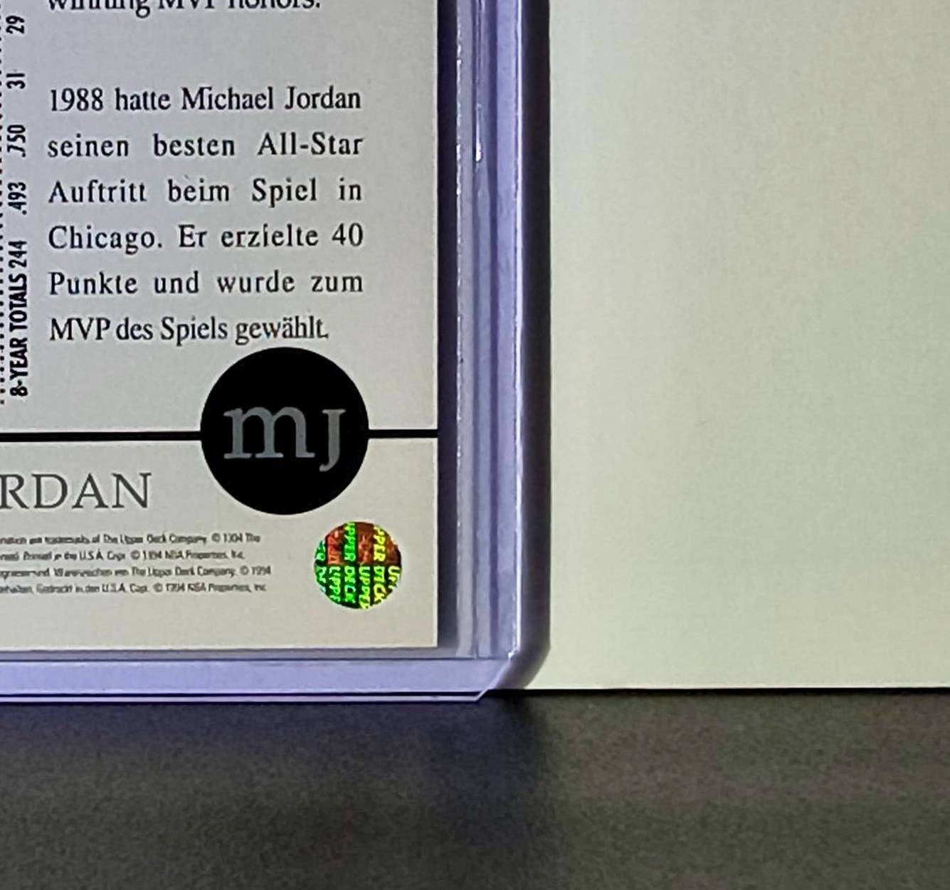 Michael Jordan 1994-95 Upper Deck Rare Air MJ Decade of Dominance #J4 Card Bulls