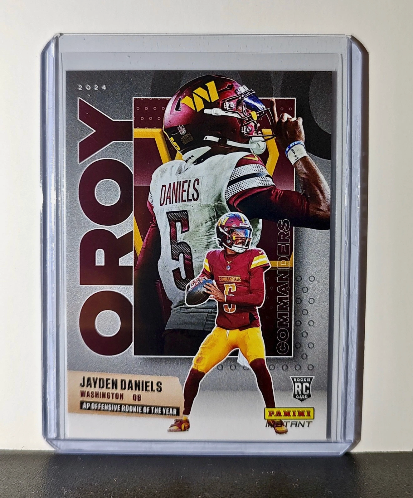 Jayden Daniels Rookie Panini NFL Football Cards Set of 5 with Acrylic Display