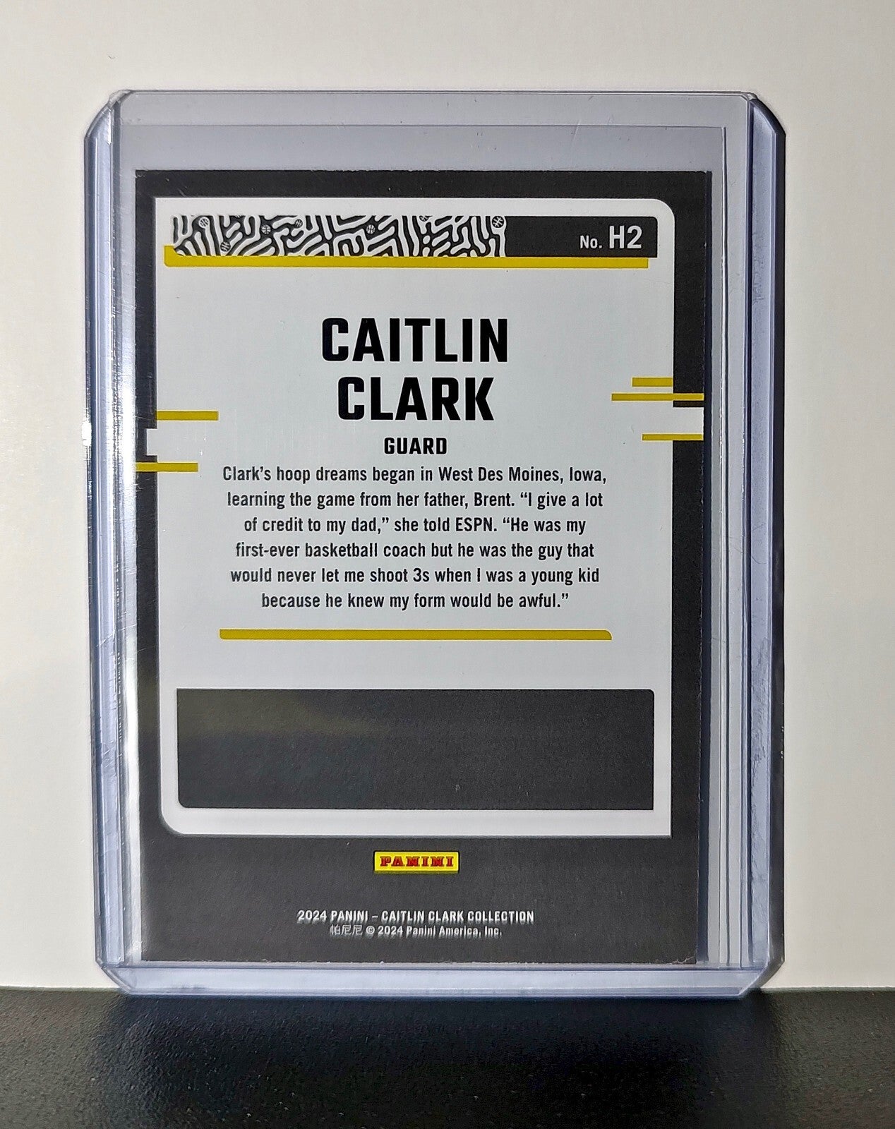 Caitlin Clark 2024 Silver Foil Panini Donruss Highlights #H2 Card Iowa Hawkeyes
