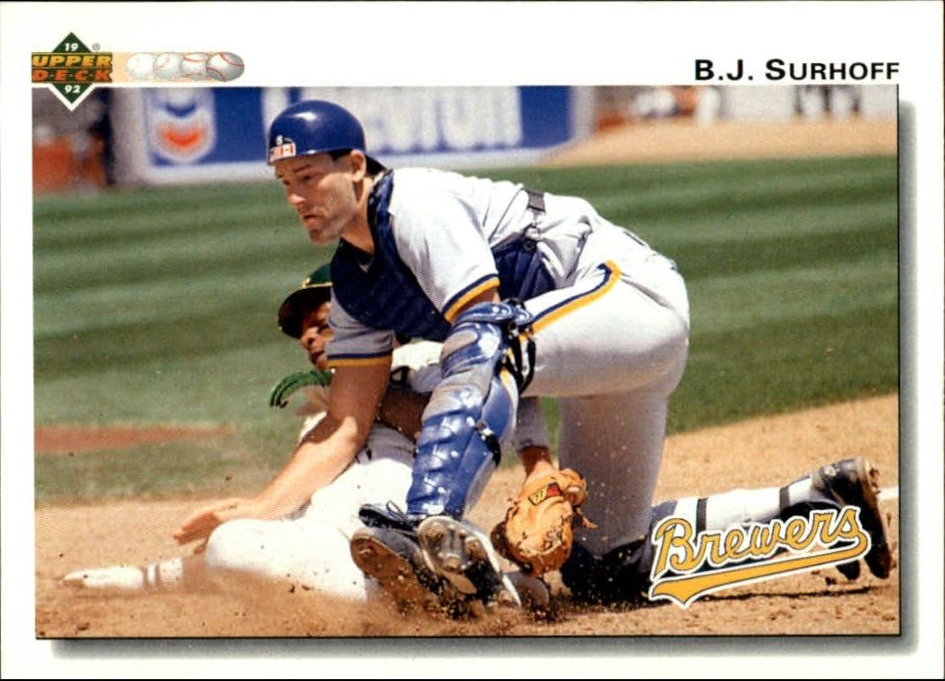 B.J. Surhoff 1992 Upper Deck MLB #120 Baseball Card Milwaukee Brewers