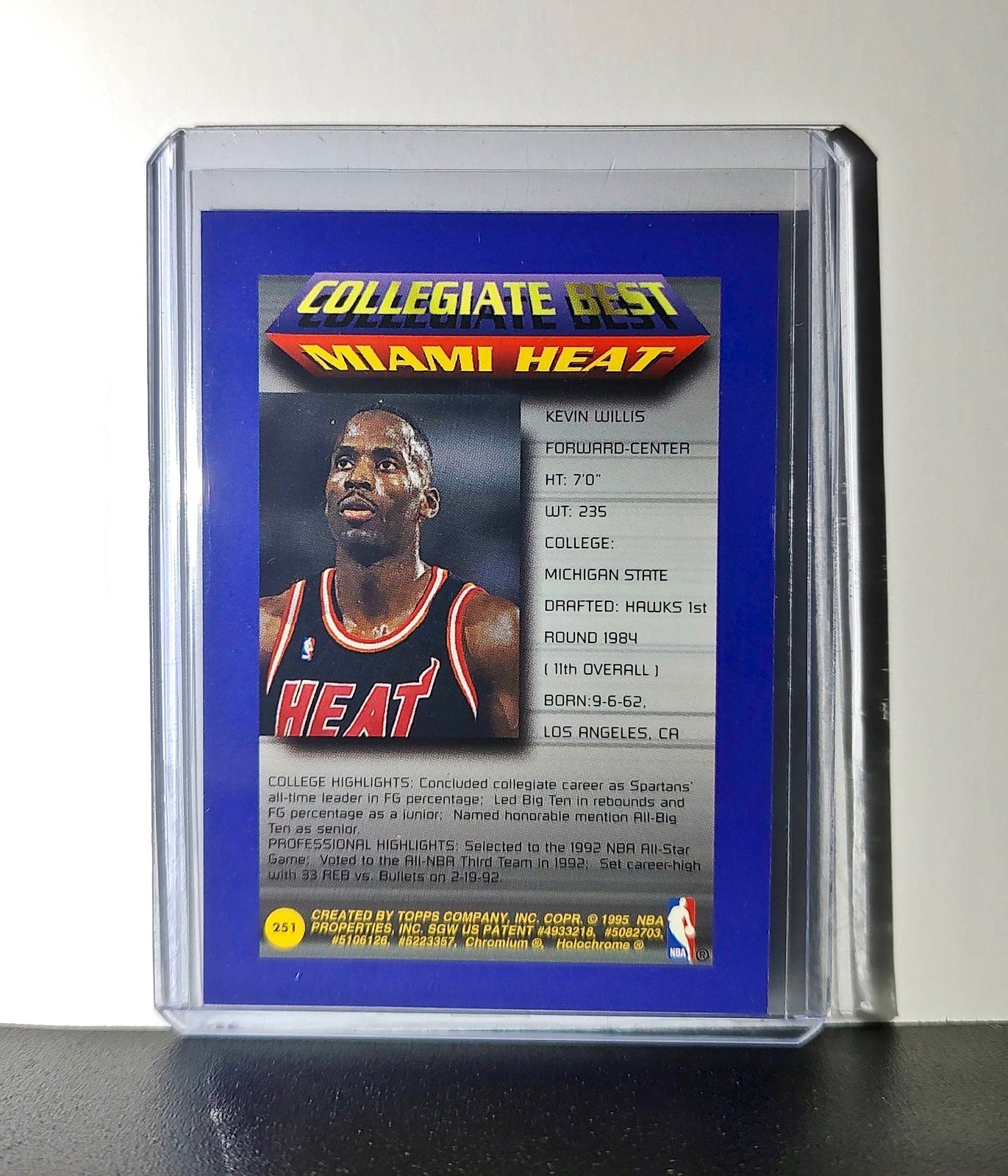 Kevin Willis 1994-95 Topps Finest #251 Collegiate Best