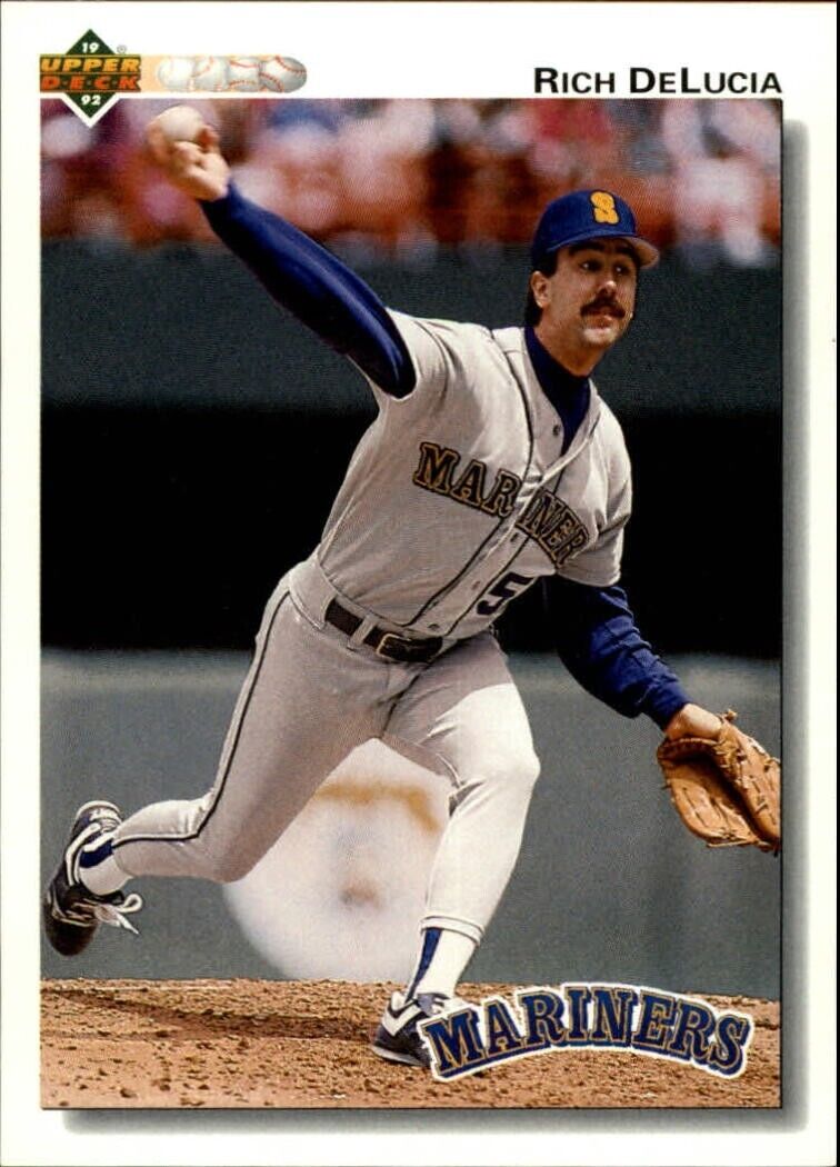 Rich DeLucia 1992 Upper Deck MLB #637 Baseball Card Seattle Mariners
