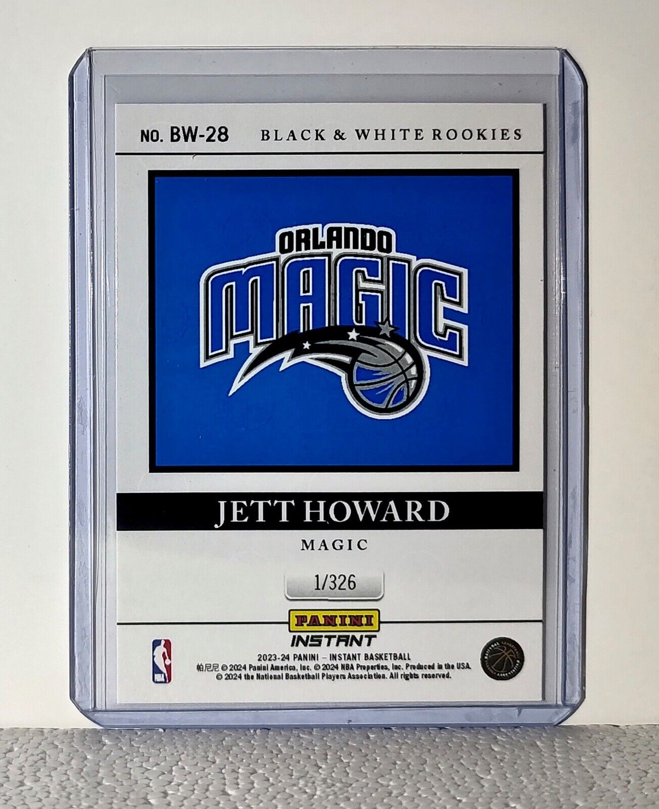 Jett Howard 2023-24 Panini NBA #28 Black and White Rookies Card 1/326