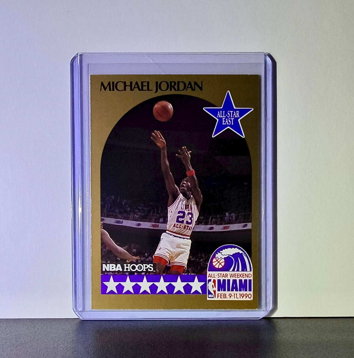 Michael Jordan 1990-91 Hoops All-Star #5 Basketball Card Chicago Bulls