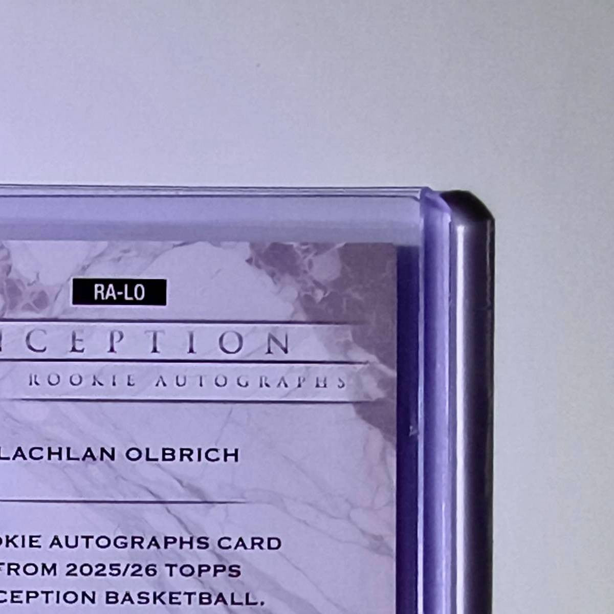 Lachlan Olbrich Rookie 2025 NBA Topps Inception #RA-LO Autograph Card Bulls
