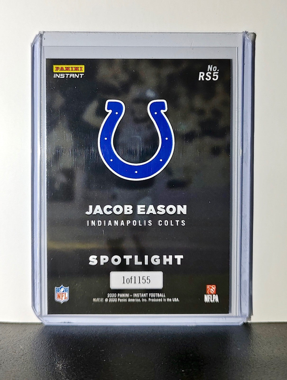 Jacob Eason Rookie 2020 Panini NFL #5 Rookie Spotlight Card Indianapolis Colts