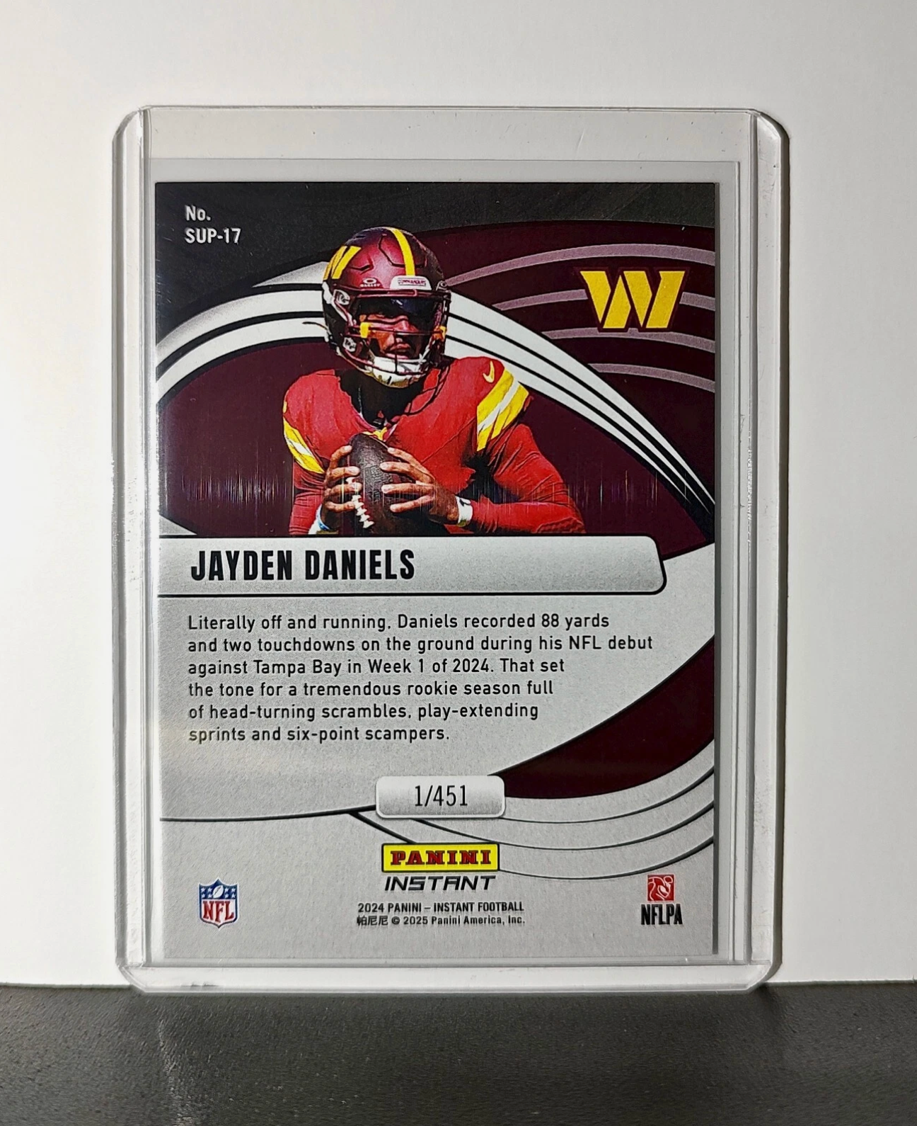 Jayden Daniels Rookie Panini NFL Football Cards Set of 5 with Acrylic Display