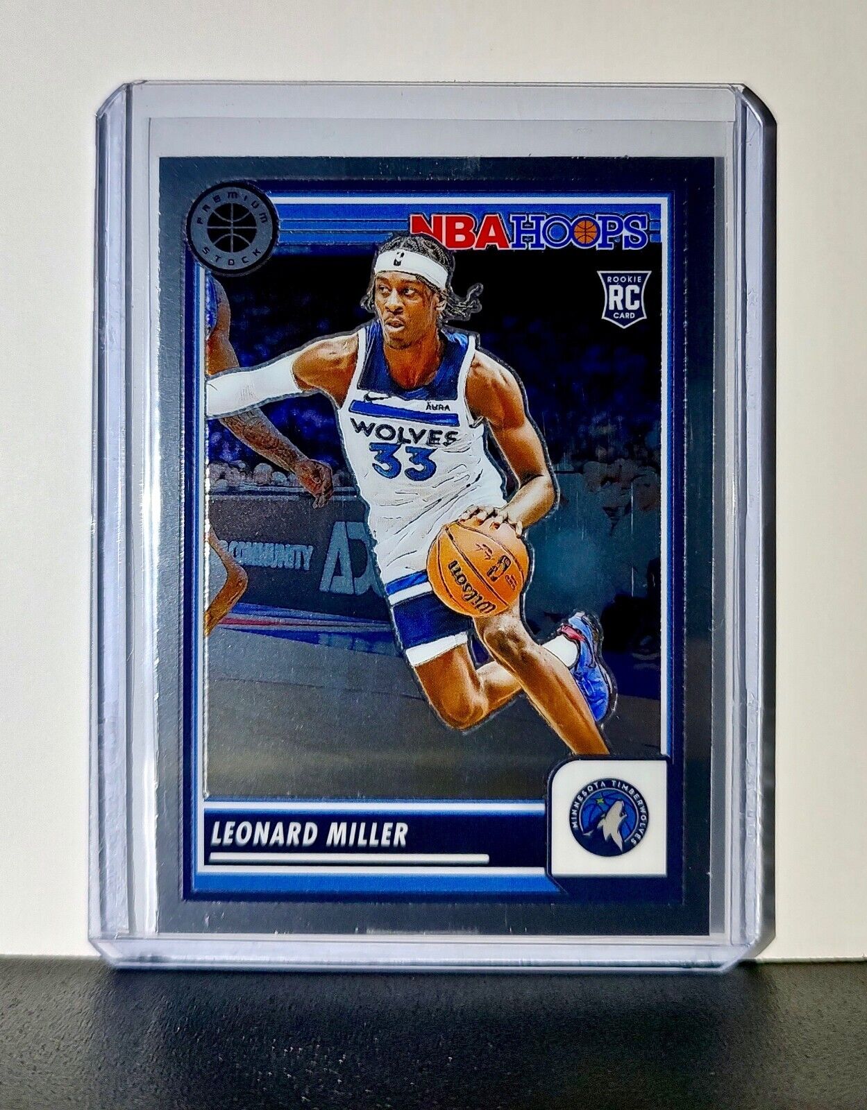 Leonard Miller 2023-24 Panini Premium Stock NBA Hoops #80 Rookie Timberwolves