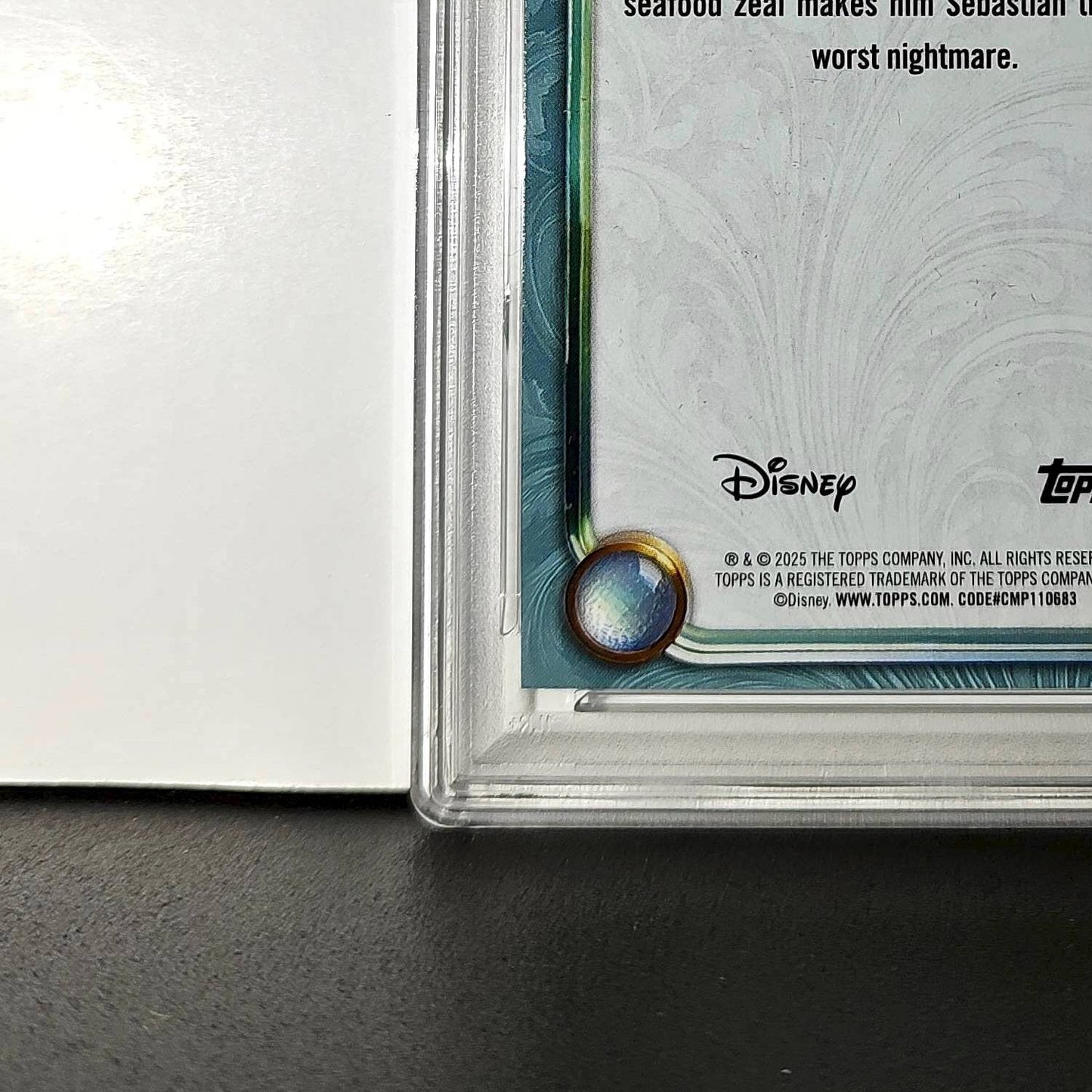 Chef Louis 2025 Topps Disney Wonder #124 Diamond Card The Little Mermaid PSA 7