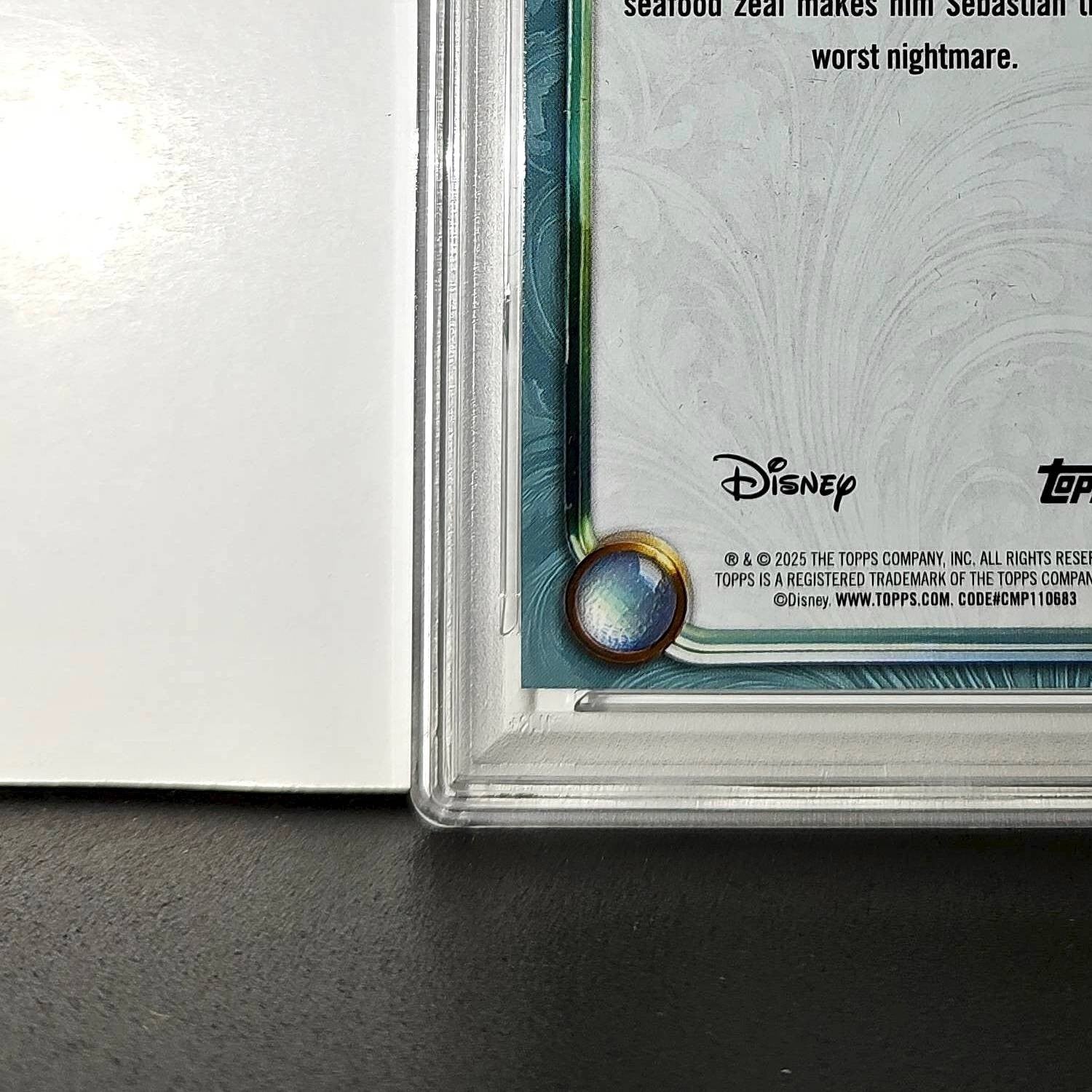 Chef Louis 2025 Topps Disney Wonder #124 Diamond Card The Little Mermaid PSA 7