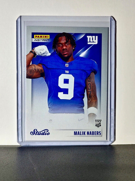 Malik Nabers 2024 Panini NFL Studio Rookies #38 Card New York Giants 1/1672