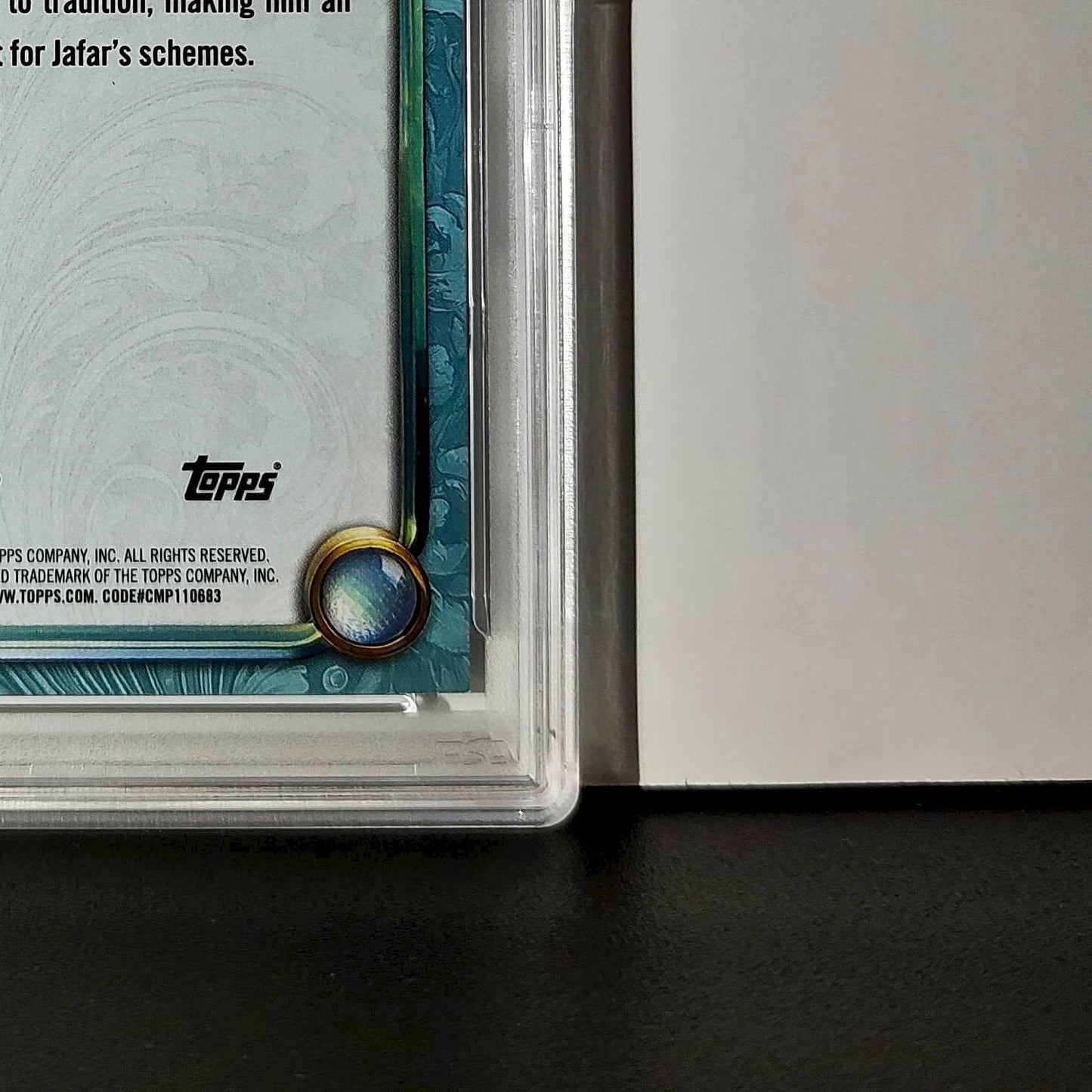 The Sultan 2025 Topps Disney Wonder #132 Diamond Card Alladin PSA 8