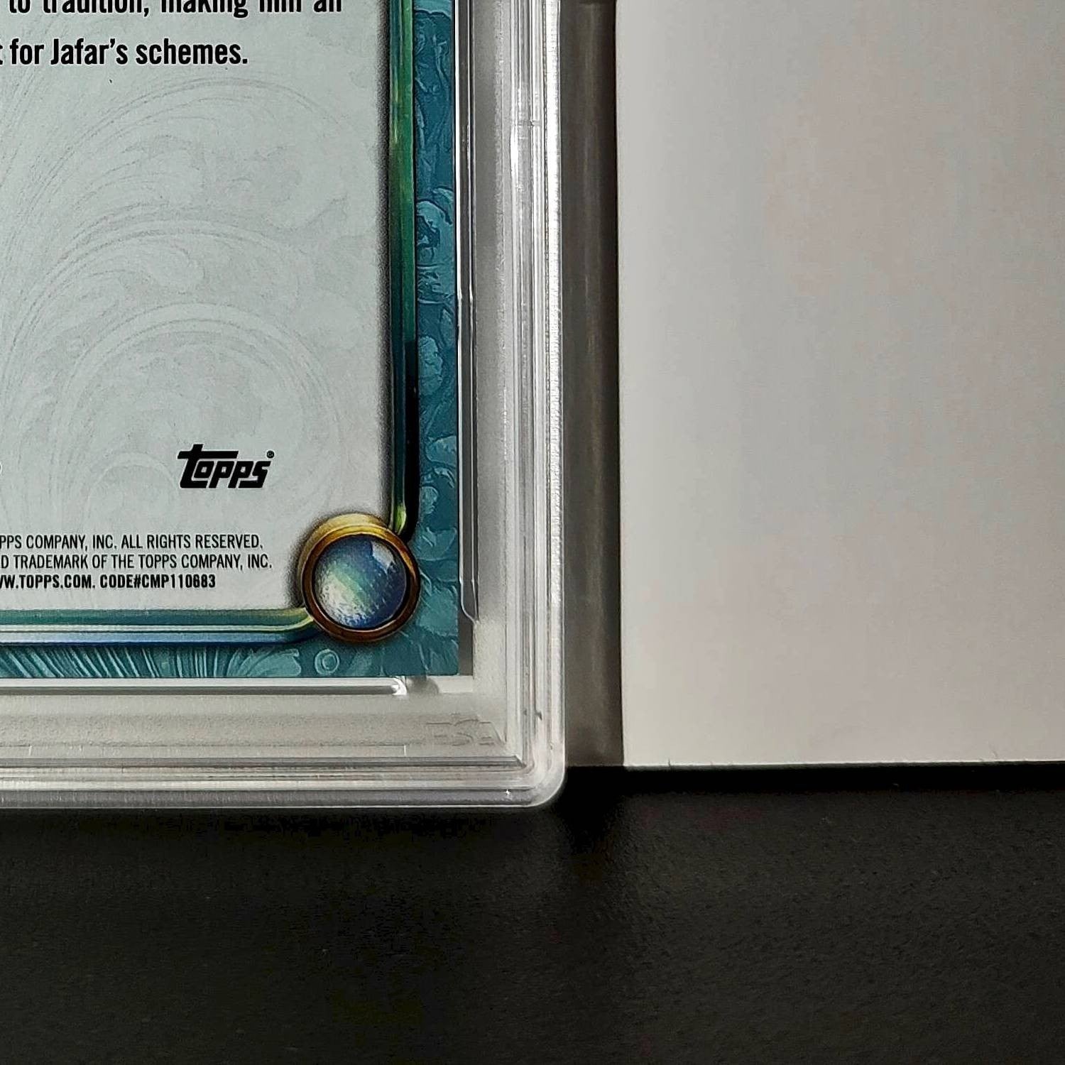 The Sultan 2025 Topps Disney Wonder #132 Diamond Card Alladin PSA 8