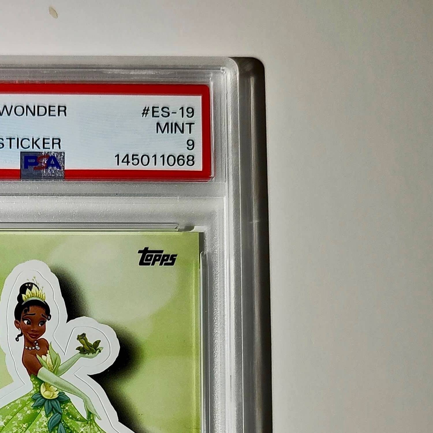 Tiana 2025 Topps Disney #ES-19 Enchanted Sticker Card PSA 9