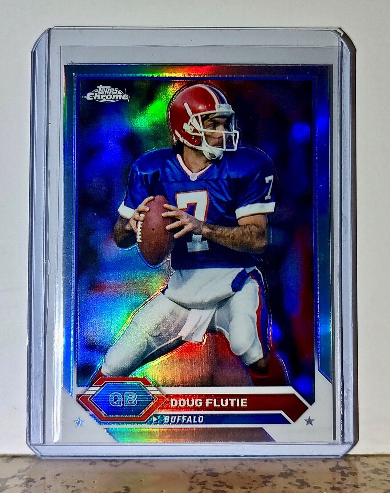 Doug Flutie 2023 Topps Chrome Refractor NFL #35 Football Card Buffalo Bills