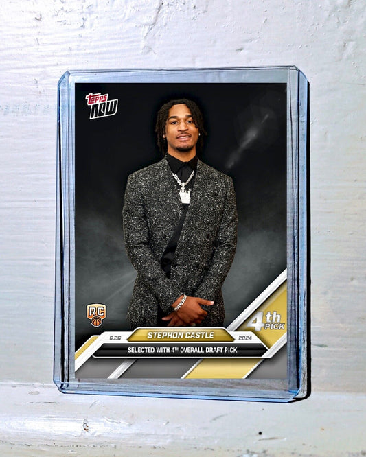 Stephon Castle 2024 Topps Now NBA #D-3 Draft Night Rookie Card San Antonio Spurs