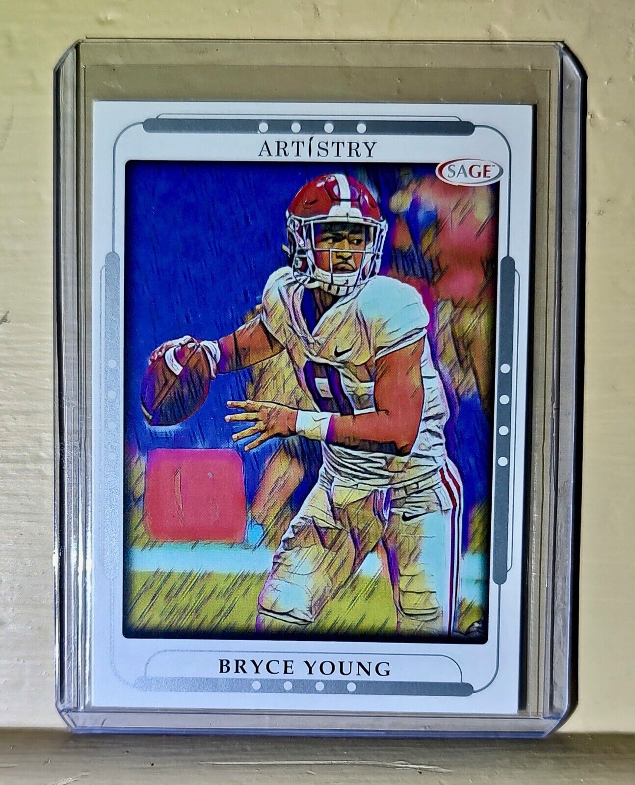 Bryce Young 2023 SAGE NFL Artistry Football #17 Card