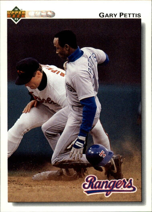 Gary Pettis 1992 Upper Deck MLB #179 Baseball Card Texas Rangers