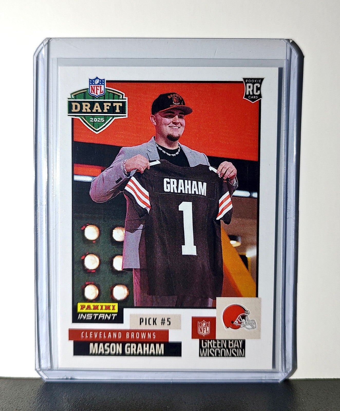 Mason Graham Rookie 2025 NFL Draft #5 Football Card Cleveland Browns 1 of 893