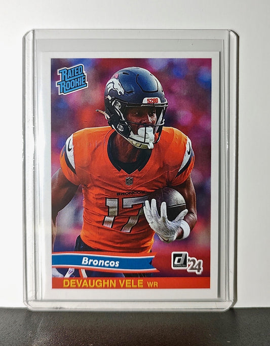 Devaughn Vele Rookie 2024 Panini Rated Rookie Retro NFL #22 Card Jets 1 of 890