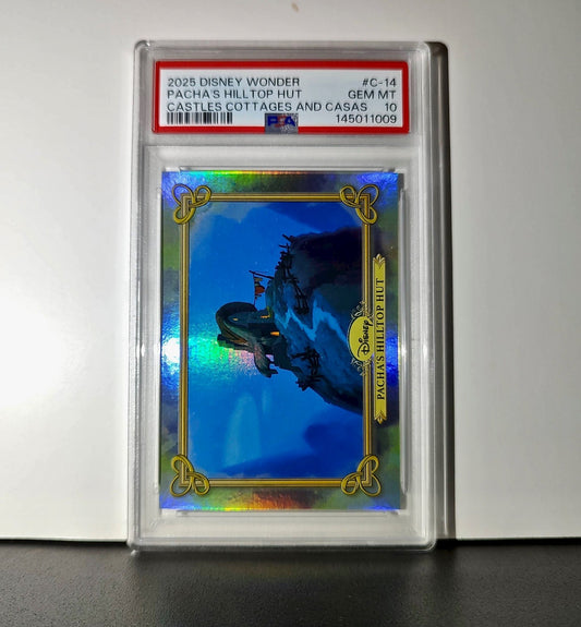 Pacha's Hilltop Hut 2025 Topps Disney #C-14 Card The Emperor's New Groove PSA 10