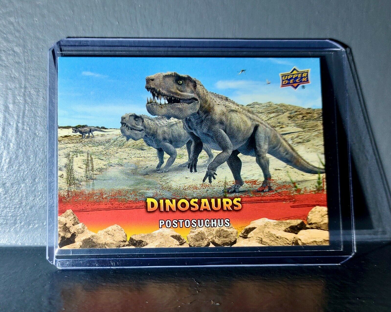 2015 Upper Deck Dinosaurs Postosuchus Extinction Red Parallel #60 Card