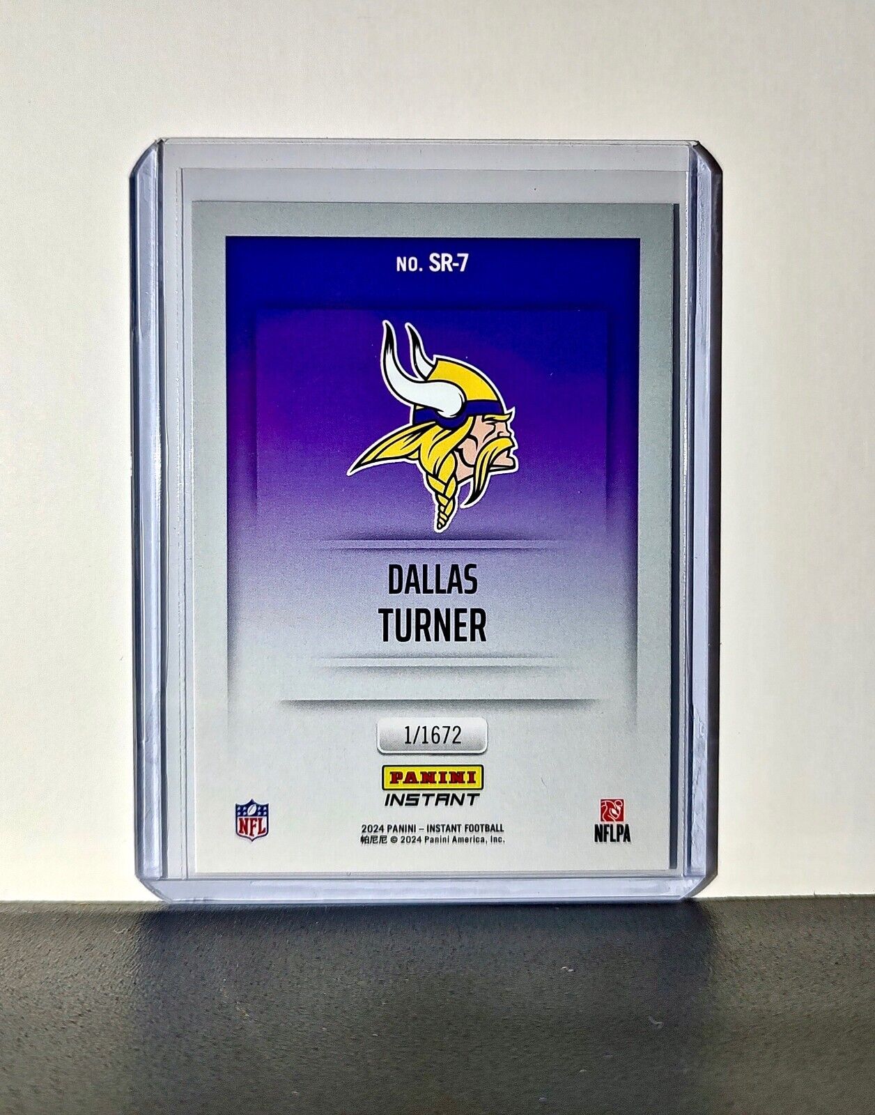 Dallas Turner 2024 Panini NFL Studio Rookies #7 Card Minnesota Vikings 1/1672