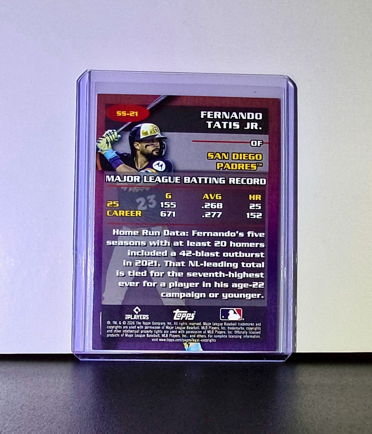 Fernando Tatis Jr. 2026 Topps Update Stat Stars MLB #SS-21 Card San Diego Padres