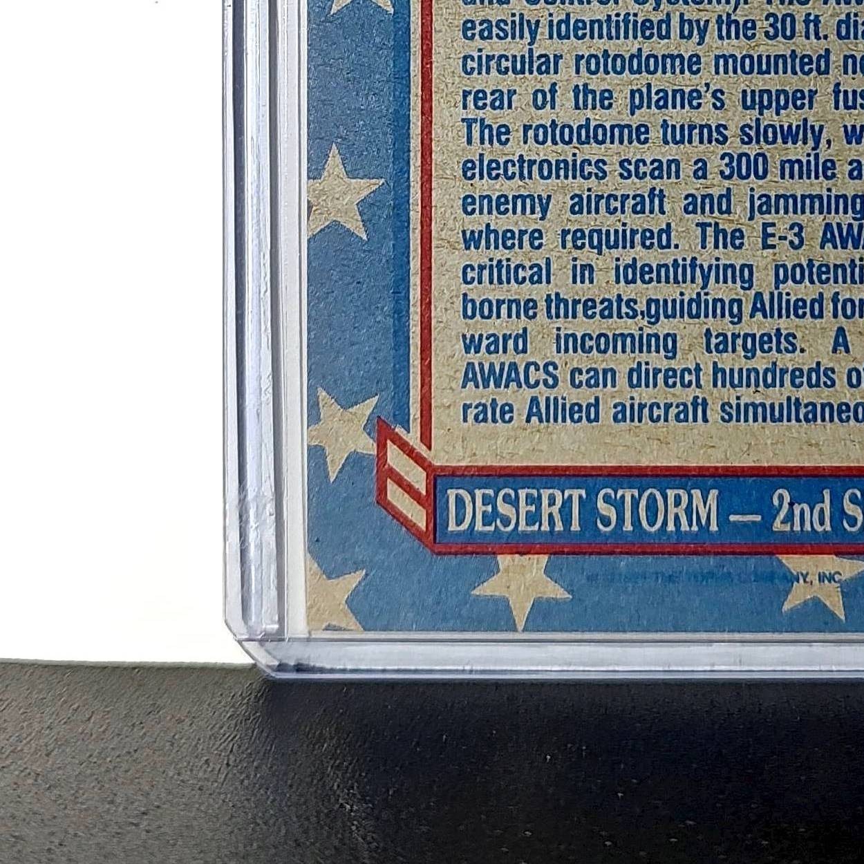 E-3 AWACS 1991 Topps Desert Storm #139 Card