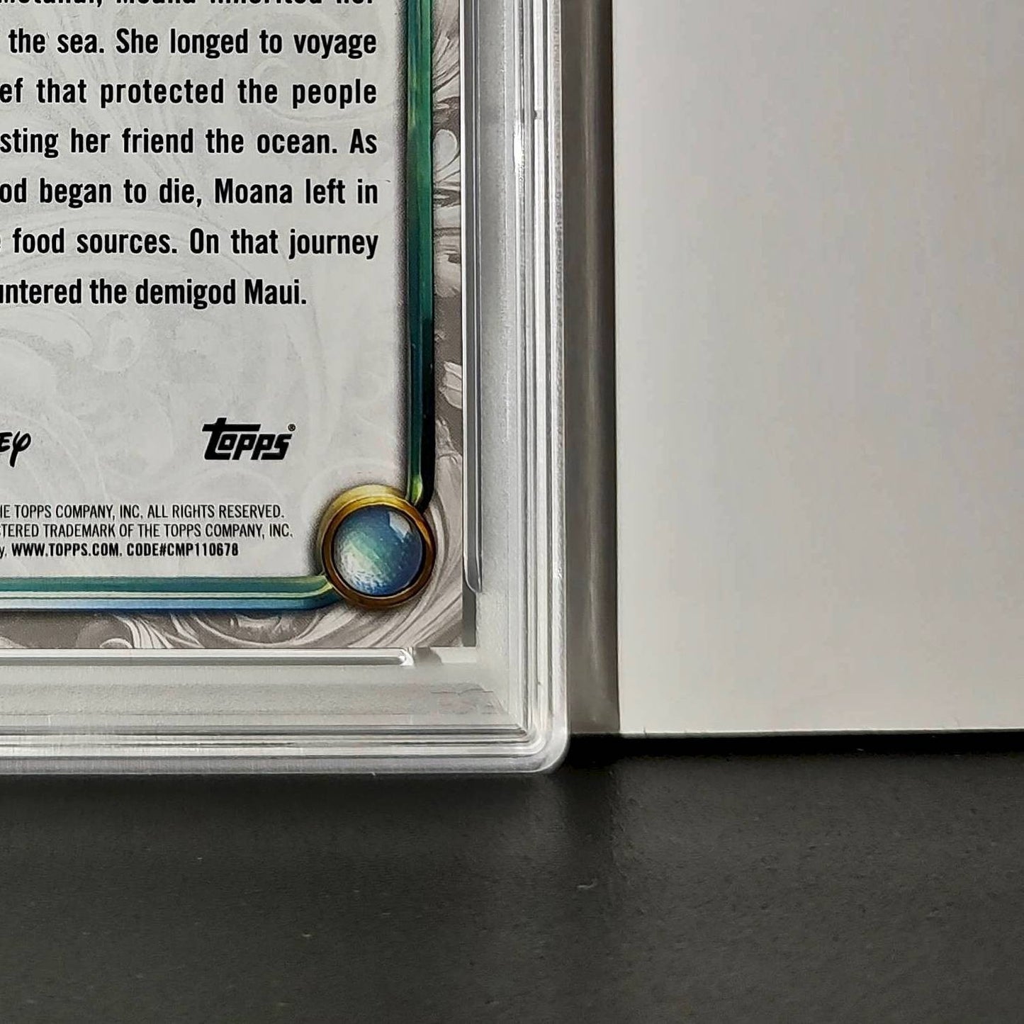 Moana 2025 Topps Disney Wonder #87 Winter Variant Card Moana PSA 9