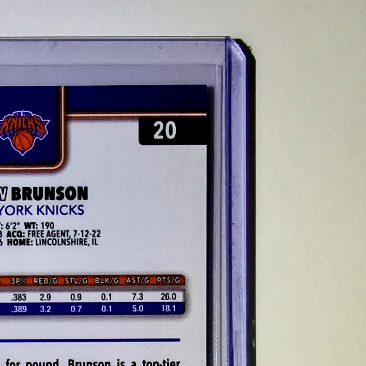 Jalen Brunson 2025-26 NBA Topps Chrome Update X-Fractor #20 Card New York Knicks