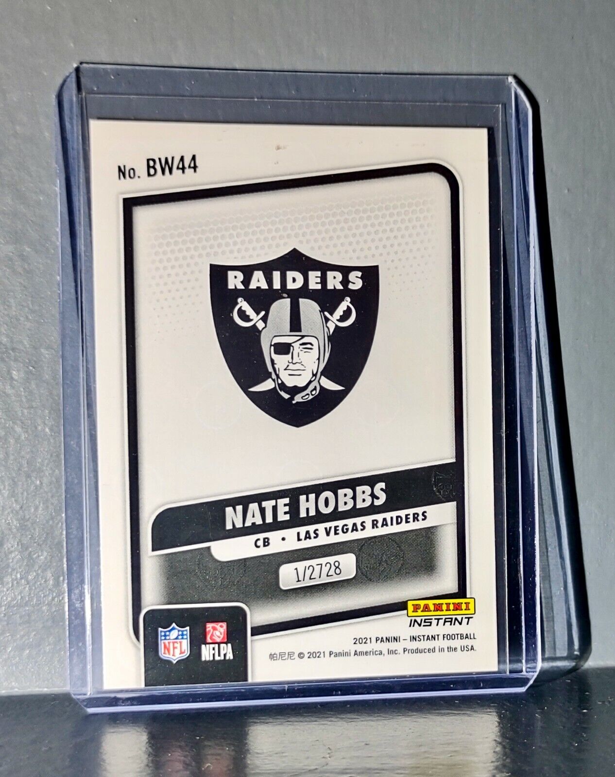 Nate Hobbs 2021 Panini NFL Black and White Rookies #44 Card 1/2728