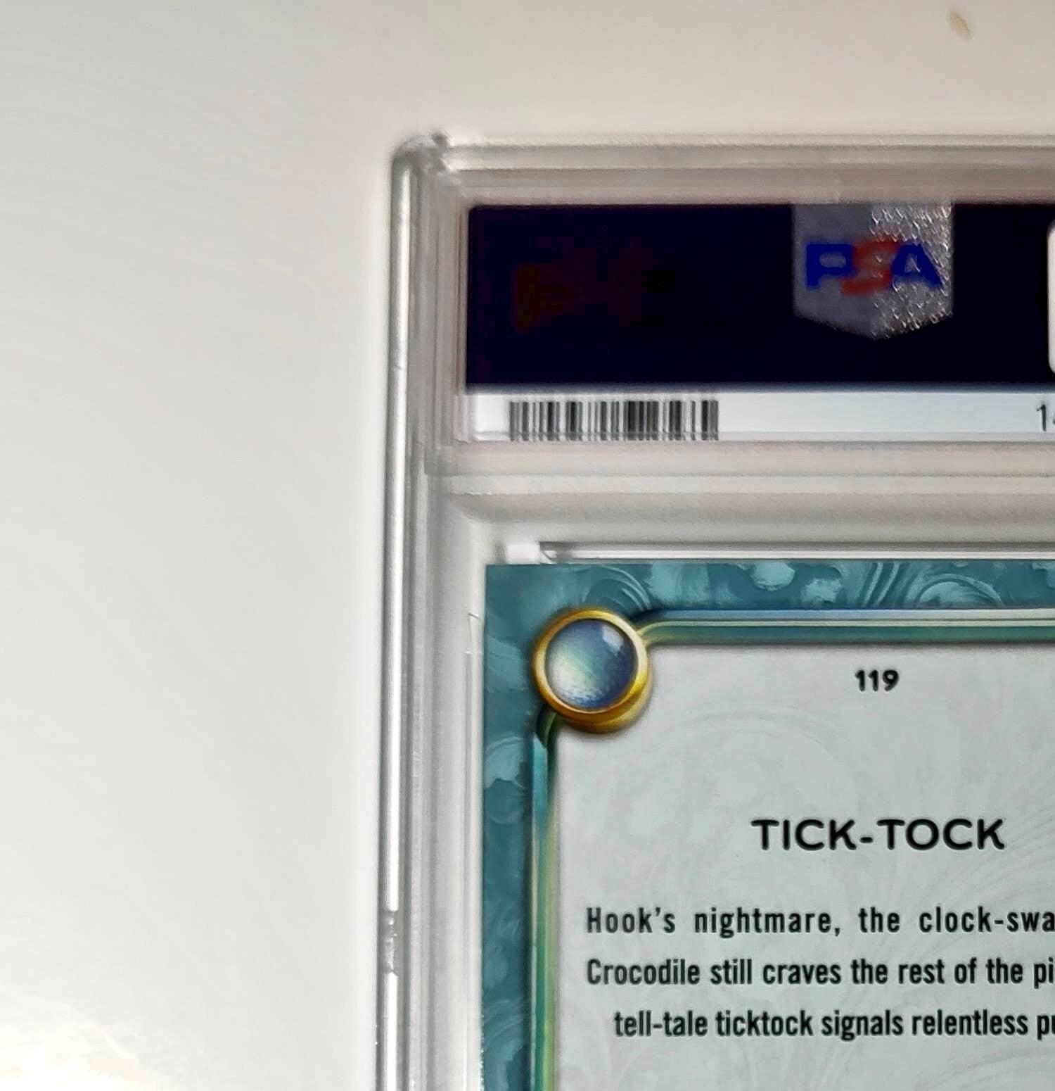 Tick-Tock 2025 Topps Disney Wonder #119 Diamond Card Peter Pan PSA 9